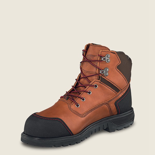 Mens Red Wing Brnr Xp - 6-inch Waterproof Toe - Safety Boots Brown/Black - RUN539207